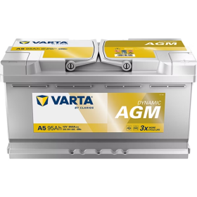 VARTA A5 L5 AGM 12V 95Ah 850A Batterie de démarrage